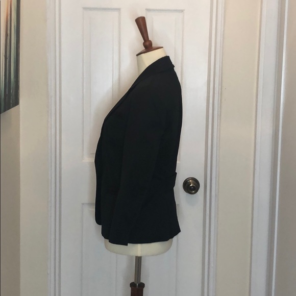 Club Monaco black 3/4 sleeve sateen blazer - Picture 6 of 8